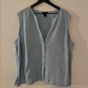 Grace Elements Sky Blue Linen Top